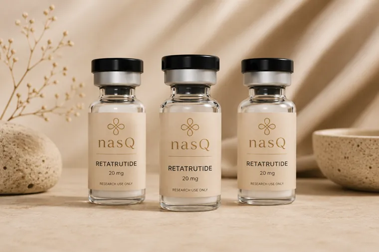 nasQ Retatrutide 3-month supply, three vials