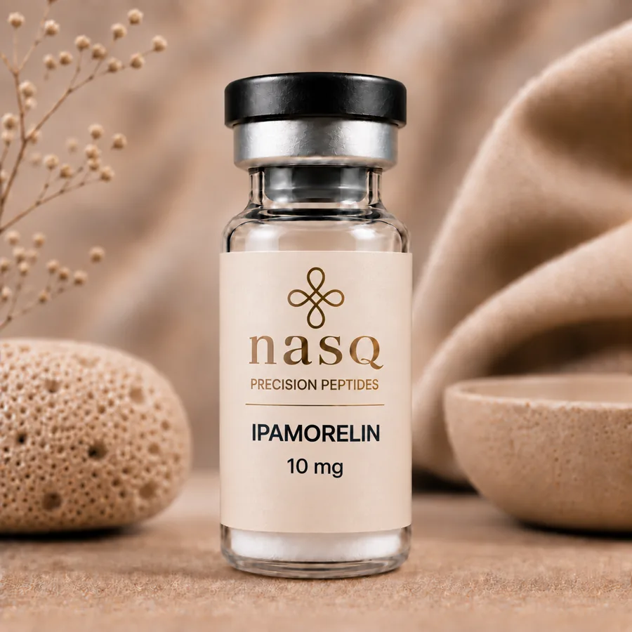 nasQ Ipamorelin 10 mg research peptide vial
